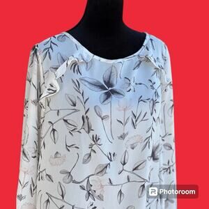 LOFT women’s M, long sleeve, sheer blouse